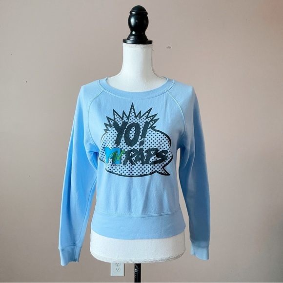 AEO x MTV | Blue YO' MTV RAPS Sweatshirt Sz XS - Picture 1 of 6